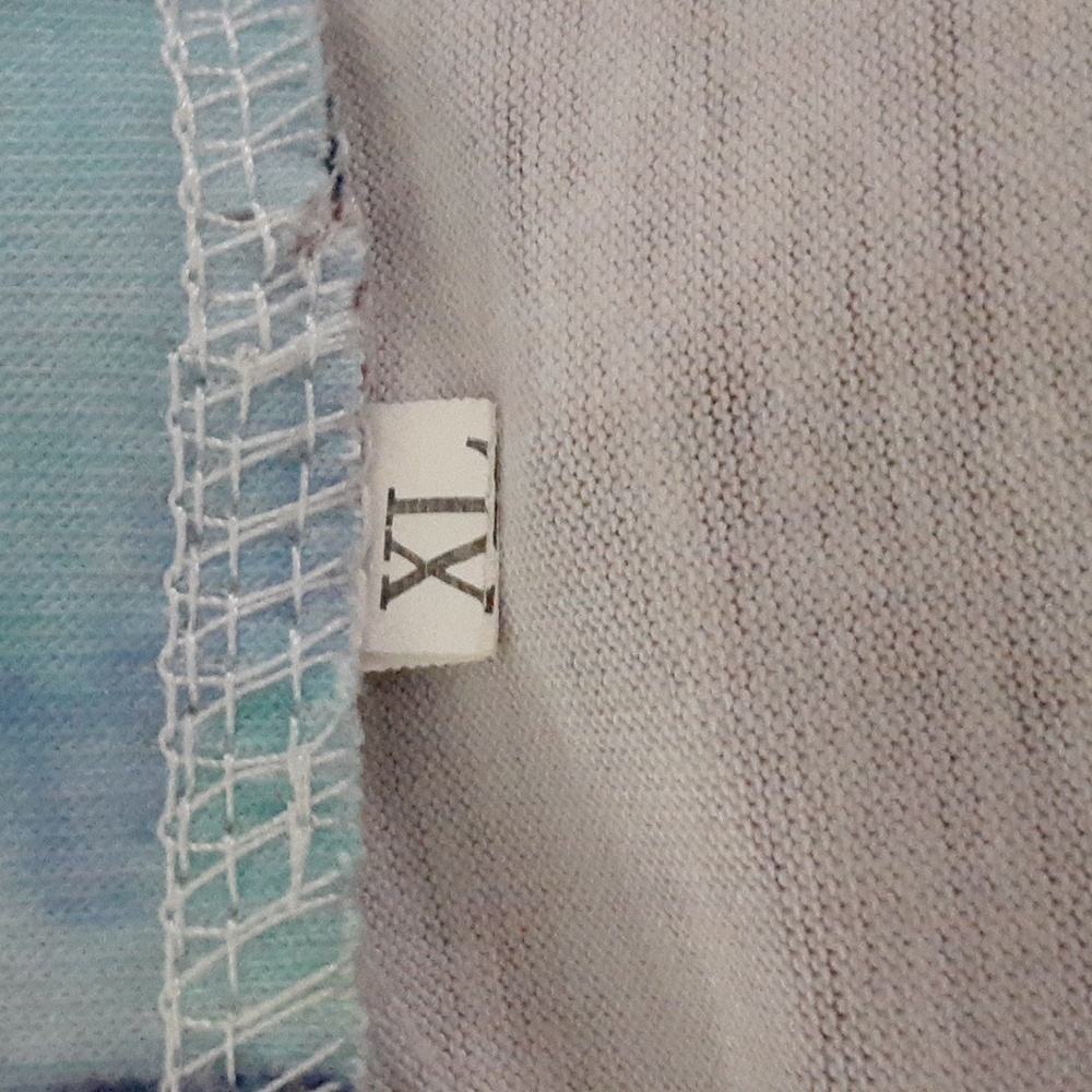 Women's Muticolor Colorblock Sycadelic Mid Zip PullOver Sweater Top Size XL - Picture 3 of 4